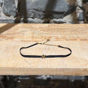 Dior Gold Star Ribbon Choker Necklace